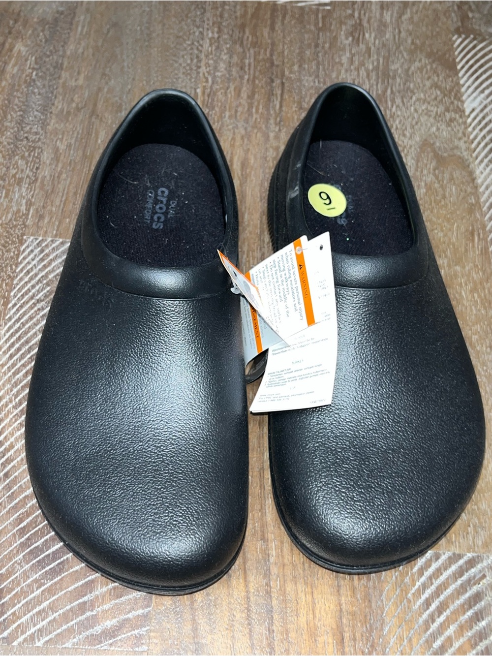 Unisex Crocs On The Clock Adult Work Clogs Black NWT Men’s 9 Women’s 11 New